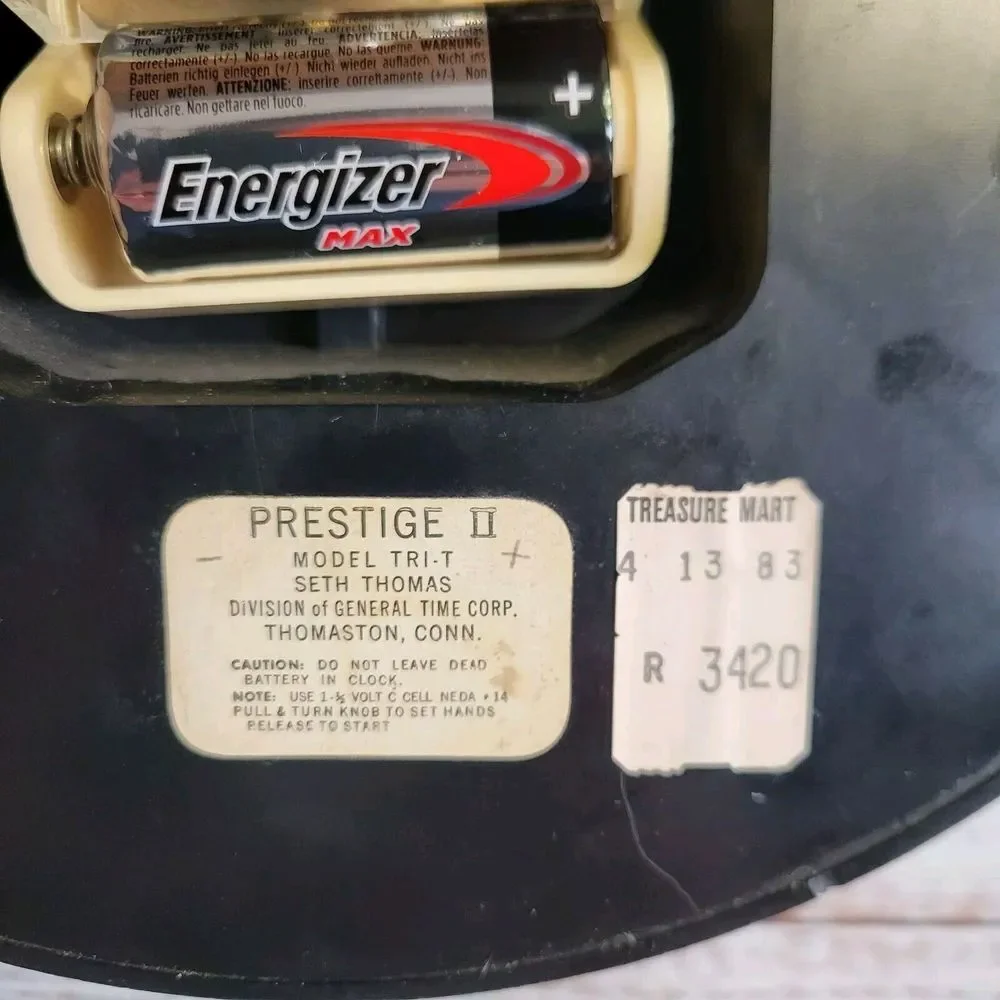 Seth Thomas Prestige II Tri T Model 120 V‎ Missing Face Cover Working